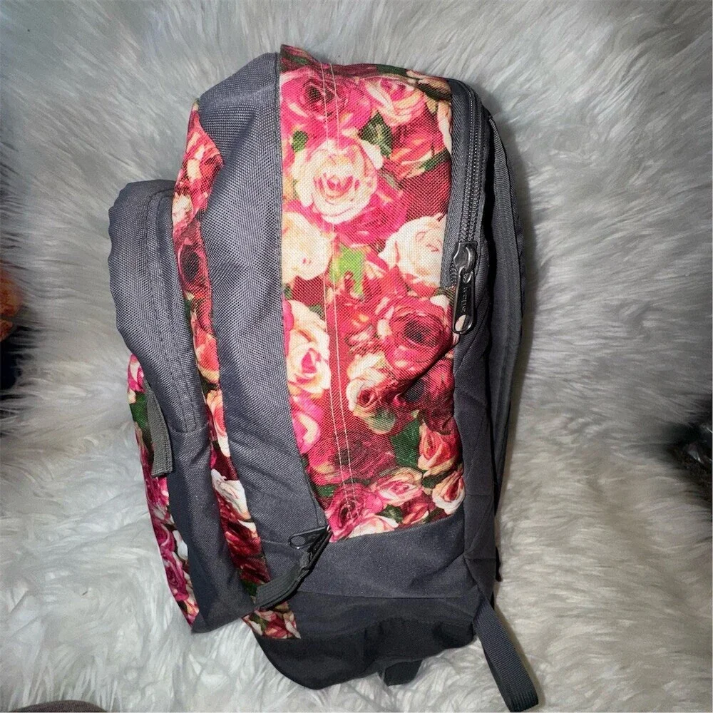 JanSport Megahertz II Backpack Vintage Roses Floral Laptop‎ School Bag